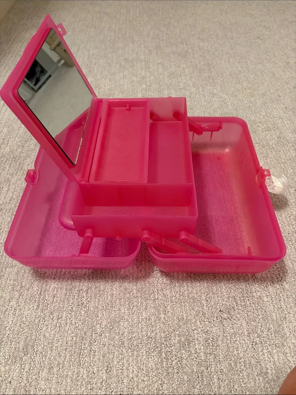 Caboodles Hot Pink with Sparkles Makeup Storage